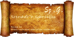 Sztruhár Gabriella névjegykártya