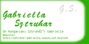 gabriella sztruhar business card